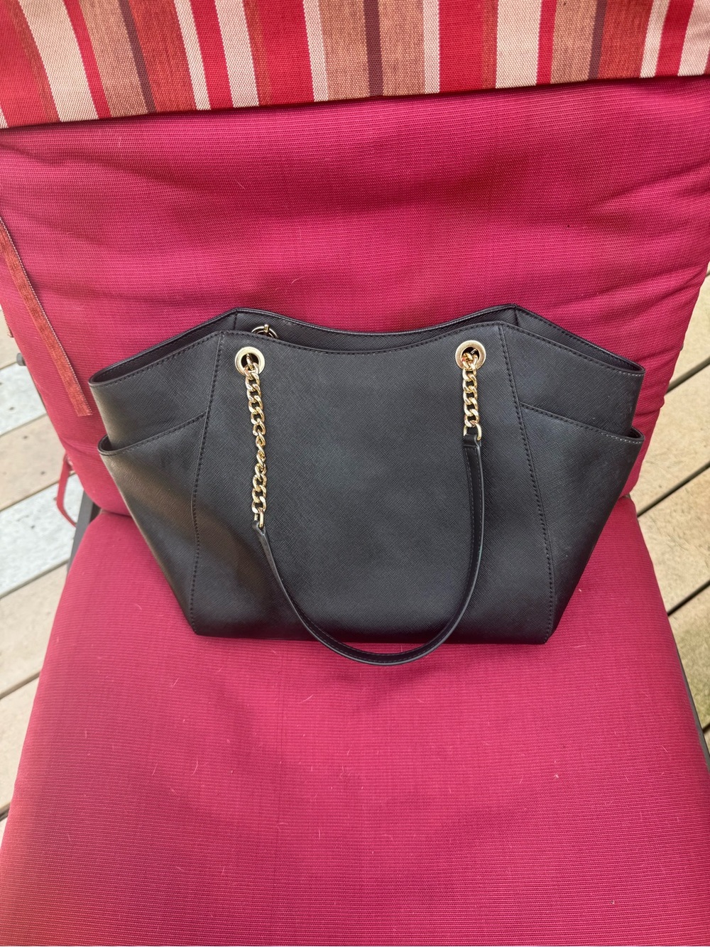 Michael Kors Black Saffiano Tote with Gold Hardware - Picture 5 of 5